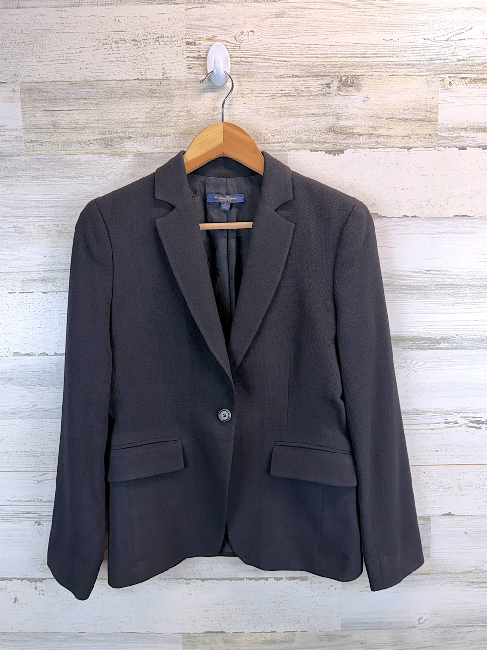 Brooks Brothers Loro Piana Wool Silk Stretch Black Blazer Size 4 Career Jacket
